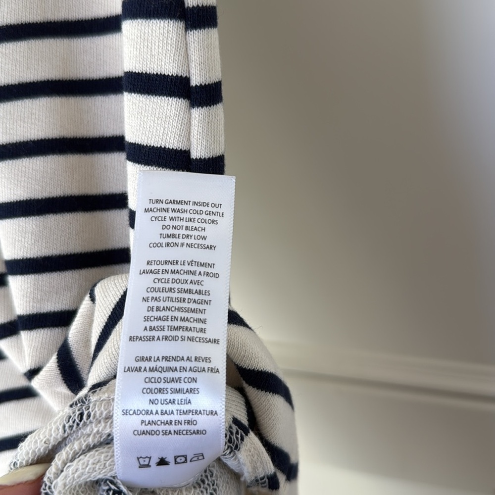 Splendid Whitney Stripe Terry Cotton Maxi Skirt Womens Small Cream and Black - Picture 7 of 11